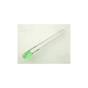 Dioda LED 3mm zelená 8÷20mcd 60° Čelo vypouklé Rozteč 2,54mm