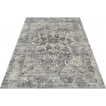 Koberec Makro Abra Kusový koberec VALLEY D167A Klasický šedý Rozměr: 80x150 cm