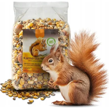 Krmivo pro hlodavce KRMIVO KRMNÁ SMĚS KRMIVO PRO VEVERKY - SMĚS OBILOVIN A SEMEN PRO VŠECHNA ROČNÍ OBDOBÍ 500G