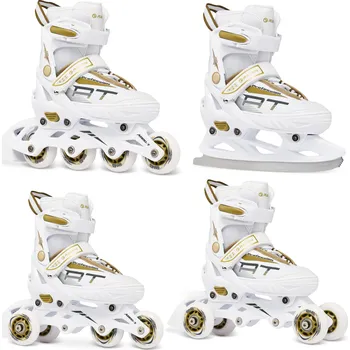 Kolečkové brusle RAVEN Kolečkové brusle 4v1 Raven Profession 35/39 BÍLÁ|ŽLUTÁ