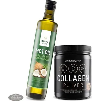 Rostlinný olej WoldoHealth® Kolagen 500g a MCT kokosovy olej 500 ml