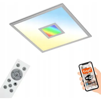 Stropní Svítidlo čtvercový Briloner 44,5 x 6,2 cm bílý, stříbrný