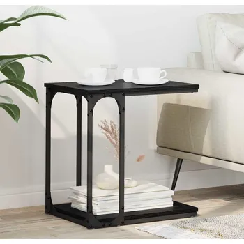 Konferenční stolek Boční stůl s policí Černý dub 50 x 35 x 52 cm kompozitní dřevo