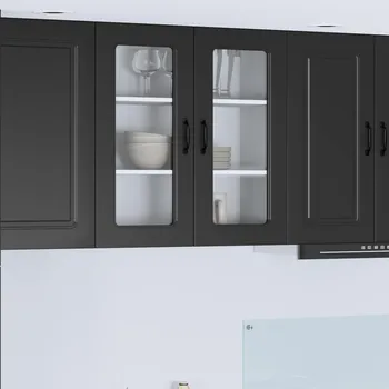 Příborník do zásuvky Kuchyňská skříň Kalmar Černá 80 x 31 x 80 cm kompozitní dřevo