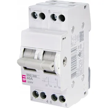 vypínač MODULÁRNÍ PŘEPÍNAČ AGREGÁT-SÍŤ 2P 40A ETI-POLAM