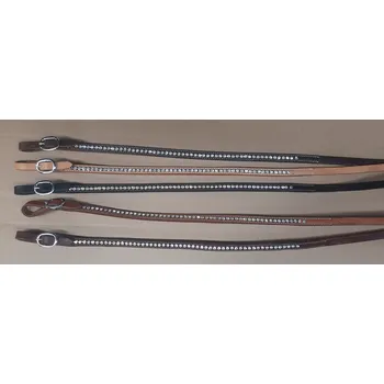 Otěže s kamínky GVR Barva: Hnědá