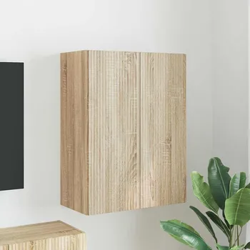 Televizní stolek TV wall cabinet Sonoma dub 59,5 x 31 x 80 cm kompozitní dřevo