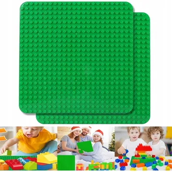 ostatní stavebnice SADA 2x ZELENÁ ZÁKLADNÍ DESKA PRO STAVEBNÍ STAVEBNICE, KOMPATIBILNÍ