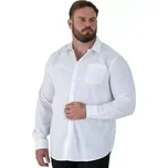 Velká pánská košile s dlouhým rukávem Duke D555 Aiden bílá (6XL)