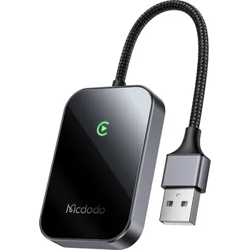 Datové redukce Mcdodo - CarPlay adaptér (CA-7210) - bezdrátový, USB, 1A, Bluetooth 2.1+EDR/3.0/4.X/5, čip A7, podpora OTA, Siri - černý