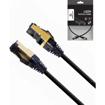 Síťový kabel GEMBIRD PP8-LSZHCU-BK-1.5M S/FTP Kat. 8 LSZH patch kabel černý 1.5m