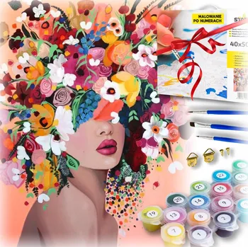 Obraz MALOVÁNÍ PODLE ČÍSEL OBRAZ NA RÁMU DIY KVĚTINY DÁRKY VÁNOCE