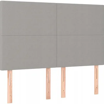 Čelo postele nastavitelné, černé, 144 x 5 x 118/128 cm, látka