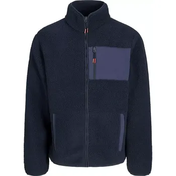 Pánská mikina Velká pánská mikina na stojáčku z fleecu Jack & Jones 12285656 tmavě modrá (6XL)