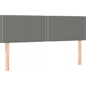 Čelo postele čalouněné, tmavě šedé, 144 x 5 x 78/88 cm, nastavitelná výška