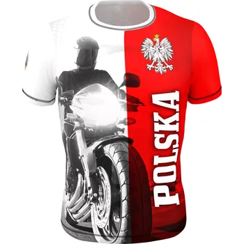 Moto bunda Motorkářské tričko s národním motivem POLSKO