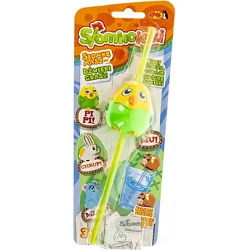 Hračka pro nejmenší BRČKA S ZVUKEM - ŽLUTO-ZELENÉ KUŘÁTKO "SŁOMKOŁAKI"