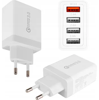 SZYBKA ŁADOWARKA 20W KOSTKA QUICK CHARGE SÍŤOVÁ 4x USB-A SET