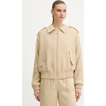 Dámský kabát Bunda s příměsí vlny Marciano by Guess ROSY 6RGL08.7395A béžová 02X, vel. 38