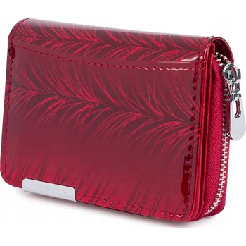 Peněženka Dámská kožená peněženka malá lakovaná vzor krokodýlí kůže na zip