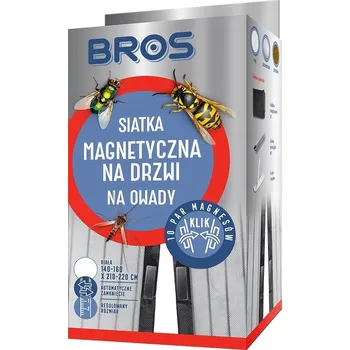 Síť proti hmyzu Sítě proti hmyzu do dveří Bros magnetická síť bílá 160 x 220 cm