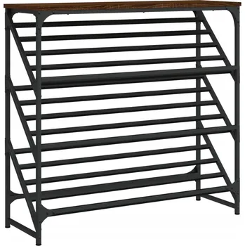 Botník Botník hnědý dub 90 x 30 x 85 cm s policemi