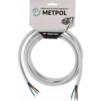 Napájecí kabel Elektrický Kulatý kabel Metpol 3 x 2,5