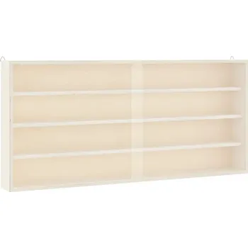 Knihovna Závěsná vitrína pro sběratele 80 x 8,5 x 37 cm, překližka, průhledná dvířka