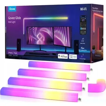 LED panel pro interiér Govee Glide 4+1 B6062, nastavitelný jas, Wi-Fi, 5 ks