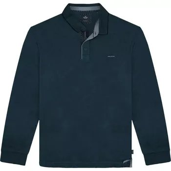 Pánské tričko Velká pánská polokošile s dlouhým rukávem Double Urban Outfitters PS-3058 tyrkysová (8XL)