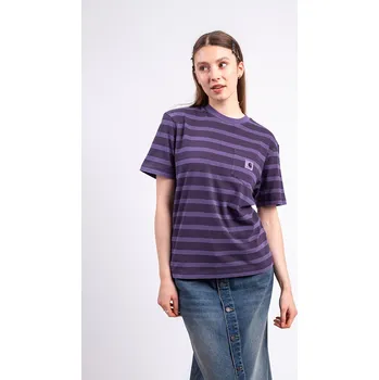 Carhartt WIP W' S/S Hanson Pocket T-Shirt Hanson W Stripe, Lokers garment dyed XS