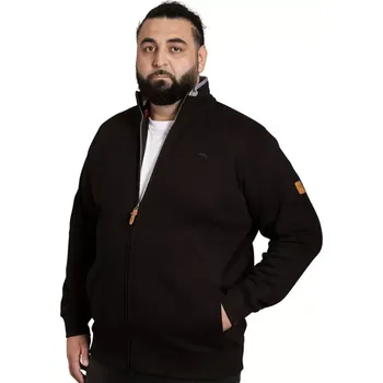 Pánská mikina Velká pánská mikina na stojáčku na zip Duke D555 Johnson 1 černá (7XL)