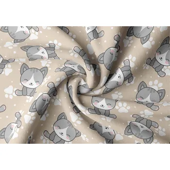 Orbytex Dětská zatemňovací látka na závěsy, šíře 150cm - kočičky