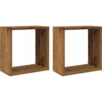 police Závěsné police barvy starého dřeva 30 x 15 x 30 cm