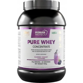 Protein Human Protect Pure Whey 900g JAHODOVÝ WPC KONCENTRÁT PROTEIN PRO RŮST SVALŮ