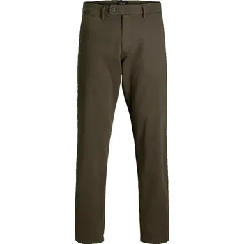 Oblečení a móda Velké pánské chinos kalhoty Jack & Jones 12287164 hnědé (44S)