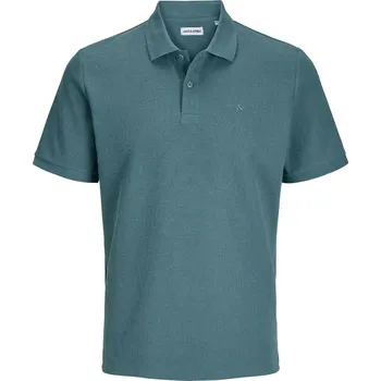 Oblečení a móda Velké pánské tričko s límečkem Jack & Jones 12274980 modré (4XL)