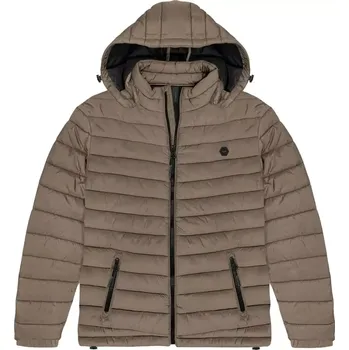 Velká pánská prošívaná bunda s kapucí Double Urban Outfitters MJK-2045 béžová (4XL)