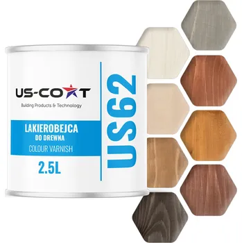 barva a nátěr na dřevo Vodou ředitelná lazura US-Coat 2,5 l polomatná univerzální s UV ochranou