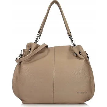 Kabelka Toscanio kabelka z pravé lícové kůže béžová