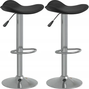 Barová židle Barová stolička černá 44x44x(60-81) cm, umělá kůže, chromovaná ocel