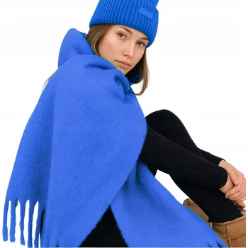 Šála Módní Teplá Dámská Šála Velká Hrubá Šála Elegantní Zimní Šátek Barvy