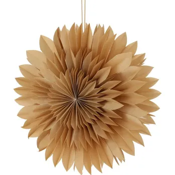 Vánoční dekorace VÁNOČNÍ DEKORACE NA OKNO ORANŽOVÁ PAPÍROVÁ HVĚZDA VELIKONOČNÍ 16X50