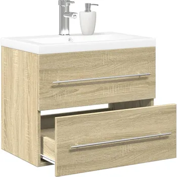 Koupelnový nábytek 2dílný set koupelnového nábytku dub sonoma kompozitní dřevo Hnědá3325046