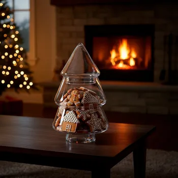 Springos CA1458 SKLENĚNÁ NÁDOBA "STROMEČEK" 13 X 25 CM