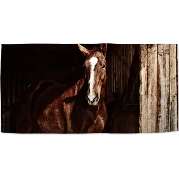 Osuška Sablio Ručník Kůň ve stáji - 30x50 cm