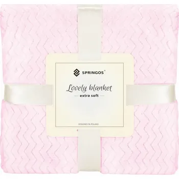 přikrývka Springos Deka 200x220 cm Splendit světle růžová