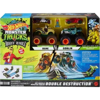 autodráha Mattel Mattel - Hot Wheels Monster Trucks Roarin Rumble Double Destruction