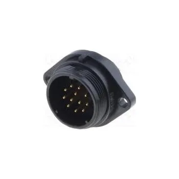 Elektrická zásuvka Zásuvka vidlice SP21 PIN 12 IP68 pájení 400V 0,75mm2 5A