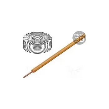 elektrický kabel Vodič lanko Cu 0,25mm2 oranžová PVC 100V 10m Třída 5